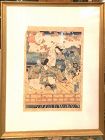 JAPANESE WOODBLOCK CIRCA 1880 “KABUKI THEATER SCENE”