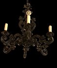 PALM BEACH SPANISH SYLE TOLEDO CHANDELIER ATTRIBUTED MIESNER 30x36”