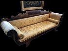 AMERICAN BALTIMORE SOFA BROCADE SILK UPHOLSTERY