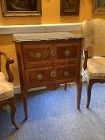FRENCH NEOCLASSICAL MARBLE TOP SIDE TABLE