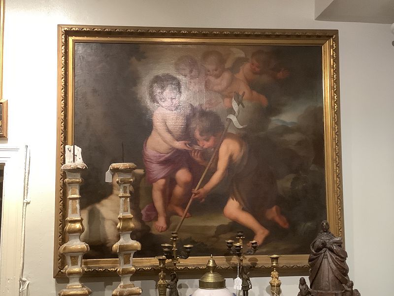 Ninos De La Concha After Batolome Murillo 1618-1682, Oil 40” x 50”