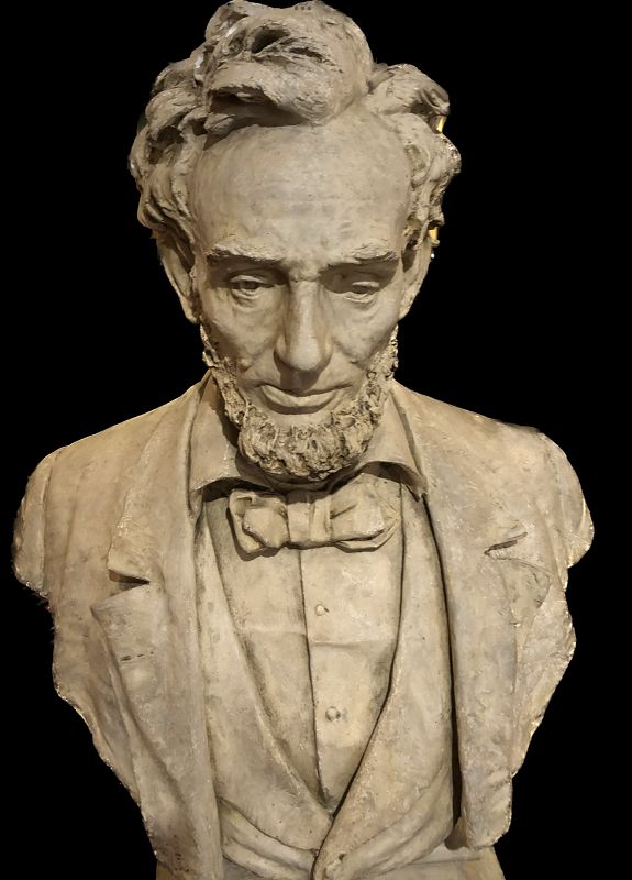 Nineteenth Century Bust of Abraham Lincoln in Plaster Signed Gironi