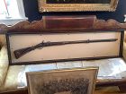 Antique Firearm Signed CANASATEGO Dated 1750, Framed 58”