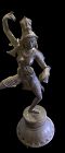 INDIAN  NINETEENTH DANCING SHIVA BRONZE SCULPTURE 12”