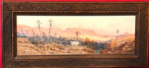 French Orientalist Artist Constant Louche Oil On Canvas 1880-1865