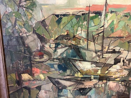 AMERICAN ARTIST NATE DUNN 1896-1983 “Abstract Landscape “ Oil 24 x 30