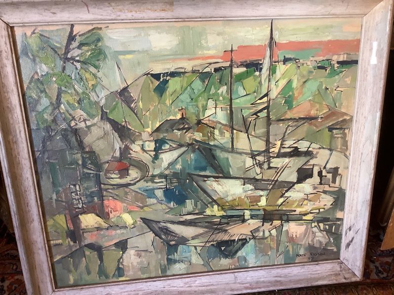 AMERICAN ARTIST NATE DUNN 1896-1983 “Abstract Landscape “ Oil 24 x 30