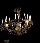 RUSSIAN GILT BRONZE CHANDELIER CIRCA 1810 42” x  36”