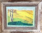 AMERICAN ARTIST LEON GUTTMANN ABSTRACT LANDSCAPE OIL 16” x 20”