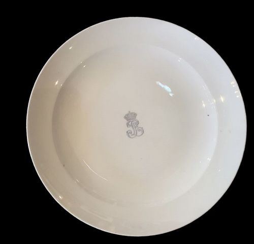 FRENCH SEVRES PLATE WITH KING LOUIS PHILIPPE CREST CIRCA 1840