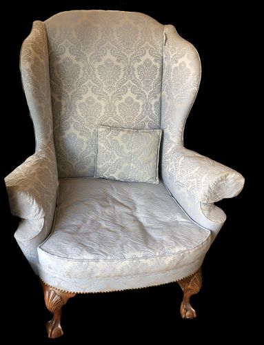 Philadelphia Chippendale Wing Chair Circa 1760 45” x 38”