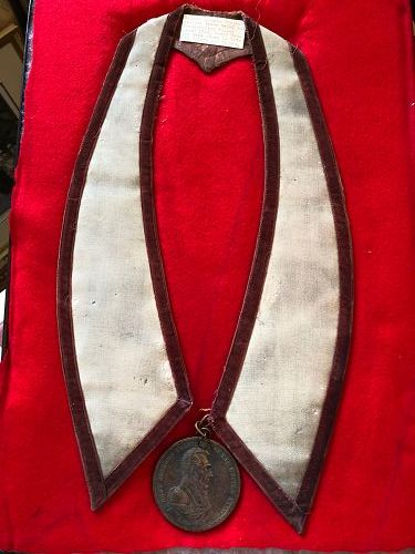 Andrew Jackson Indian Peace Medal 1829 Original Lanyard