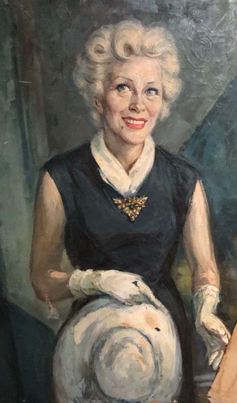 PORTRAIT OF ILONA MASSEY BY A HUNGARIAN ARTIST LAZLO 47” x 38”