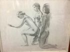 AMERICAN ARTIST LEON KROLL 1884-1974 NUDE STUDY 29” x 35”