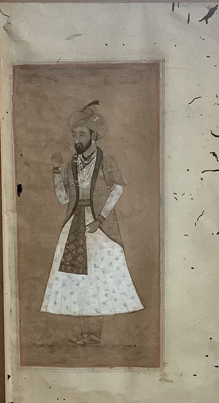 MUGHAL ILLUSTRATED MANUSCRIPT PAGE 18” x12”