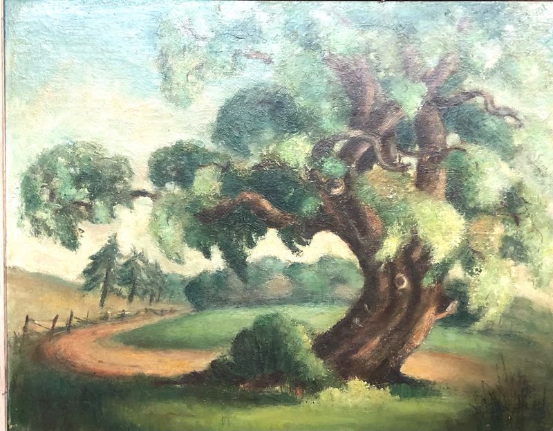 AFTER THOMAS HART BENTON LANDSCAPE 1930s IN OIL 24” x 30”