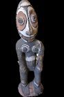 PAPUA NEW GUINEA STANDING ANCESTRAL WOOD SCULPTURE 19”