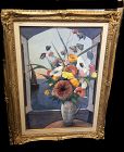 FRENCH ARTIST CHARLES LEVIER 1920-2003 “FLORAL STILL LIFE