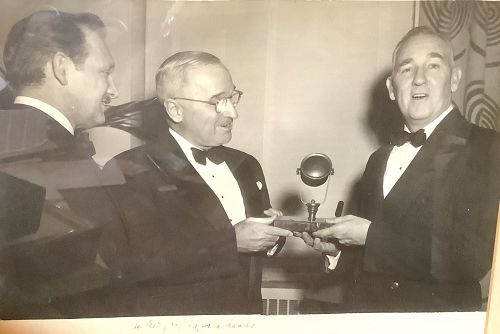 PRESIDENT TRUMAN & MARTY HEFFLIN SIGNED PHOTOGRAPH 10” x 13”