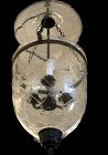 AMERICAN ETCHED GLASS LANTERN BRONZE HARDWARE 24” x 16”