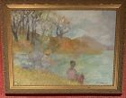 AMERICAN MASTER JOSEPH DAWLEY “RIVERSIDE” LANDSCAPE OIL 20” x 22”