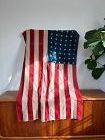 American 48 Star Silk & Linen Flag, Arizona Admission 1912 70” x 48”