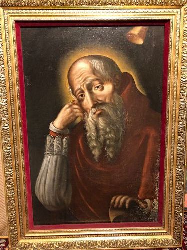 Portrait of Saint Jerome, Oil 33” x 23” Framed