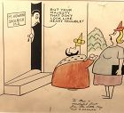American Artist Otto Soglow 1900-1975 “King Cartoon” 16” x 16” framed
