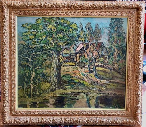 ARTIST WILLIAM LESTER STEVENS 1888-1969 “MI CASA” Oil 27” x 30”