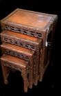 Chinese Rosewood Nesting tables Set of Four Early Republic