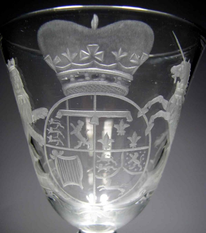 Spectacular Newcastle Light Baluster Wine Glass c1750