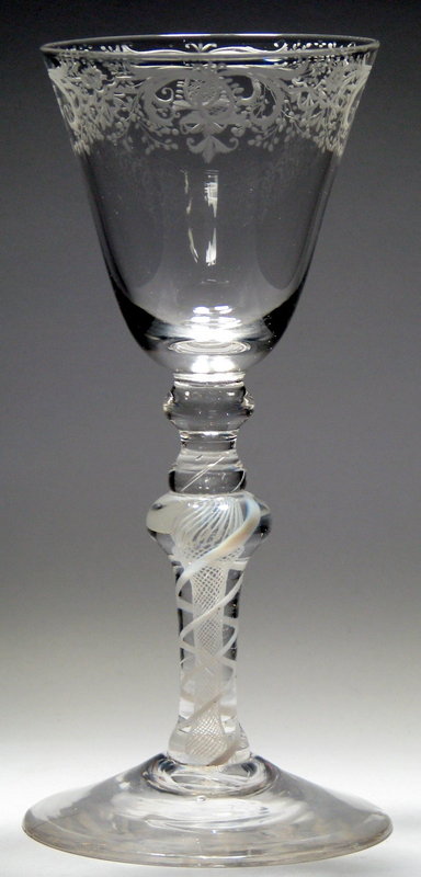 Composite Stem Georgian English Wine Glass c1760