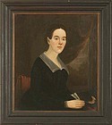 William Matthew Prior Folk Painting Young Woman c1838