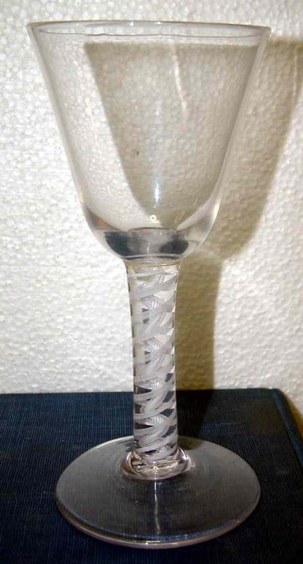 Very Rare Georgian Glass Wine Goblet c1760