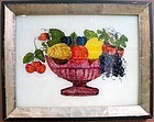 Foil Painting of Fruit Rare American Piece c1875