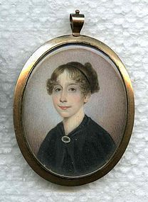 Miniature Portraitof a Woman by Joseph Wood  c1825