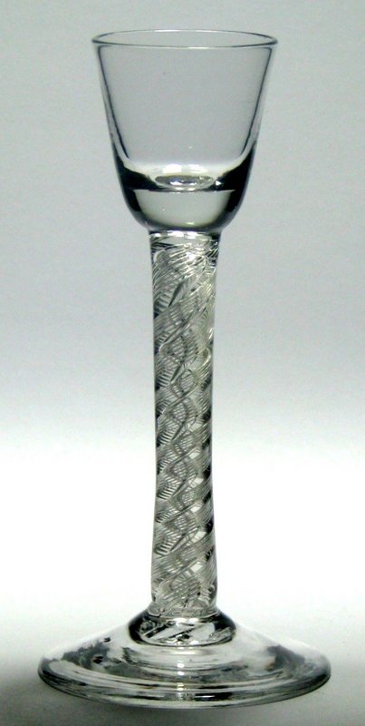 Rare Georgian Cordial Glass Mercury Twist  c1755