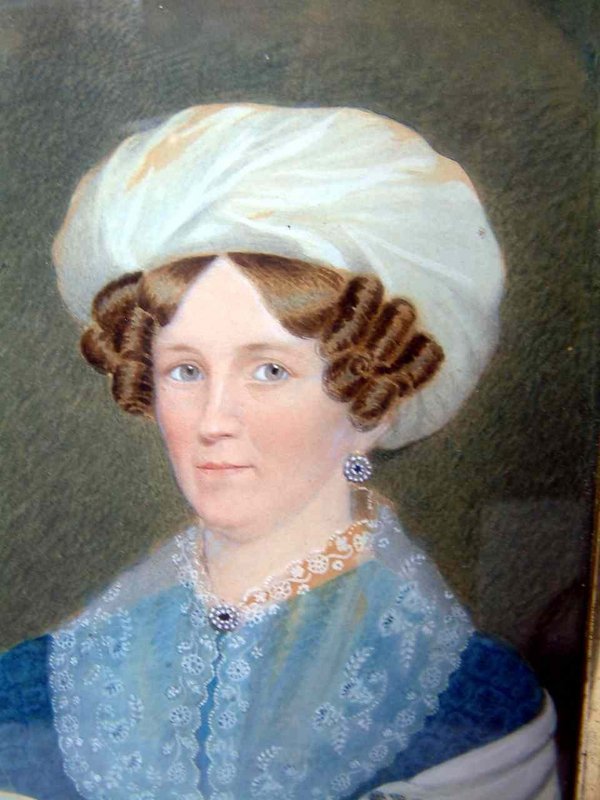 Fine American Portrait of Woman  c1820