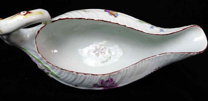 Early Dr. Wall First Period Worcester Sauce Boat  c1755