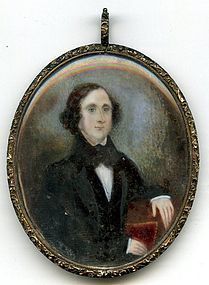 Abraham Parsell Miniature Portrait  c1840