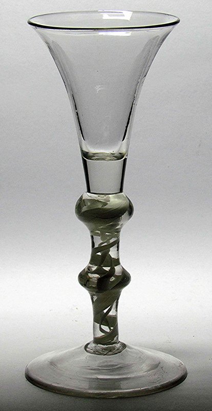 c1760 Composite Stem Wine Glass, Very Rare