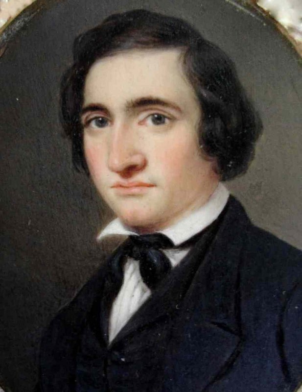 Rare Miniature Portrait by J. H. Kimberly 1844