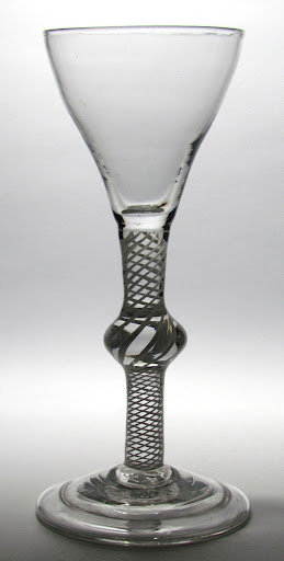 Rare Opaque Twist English Wine Glass  c1765