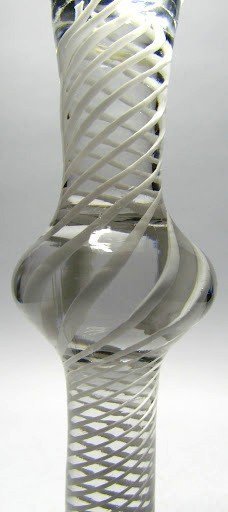 Rare Opaque Twist English Wine Glass  c1765