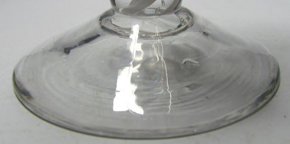 Opaque Twist Triple Knopped Wine Glass c1765