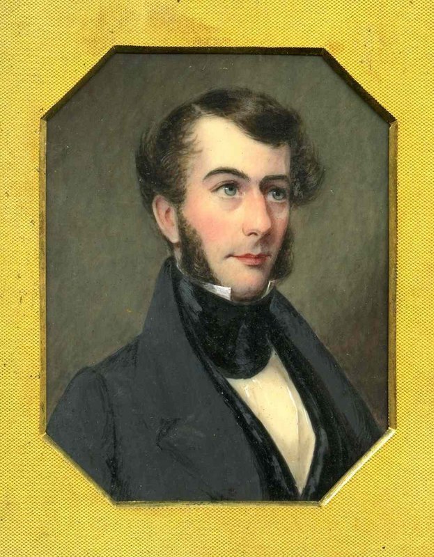 Hugh Bridport Miniature Portrait Painting  c1840