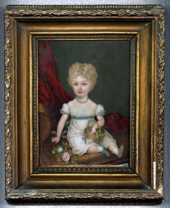 William Corden the Elder Miniature of Young Girl c1825