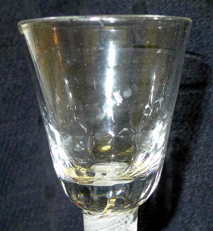 Irish Cordial Wine Glass  c1755