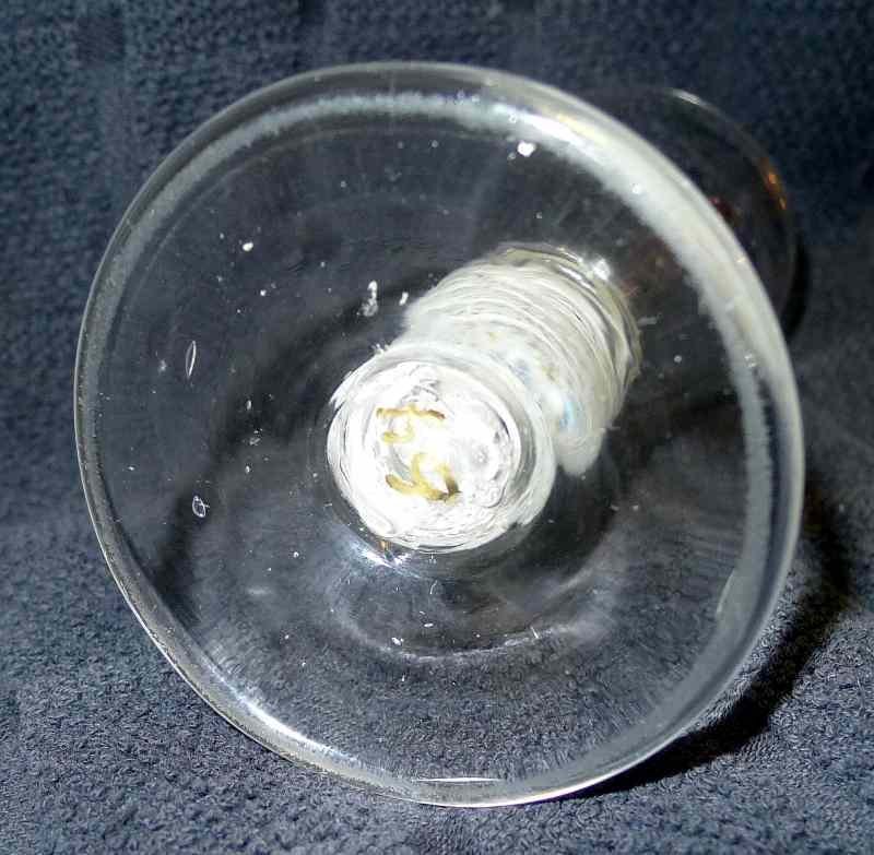 Opaque Twist Firing Dram Glass  c1765