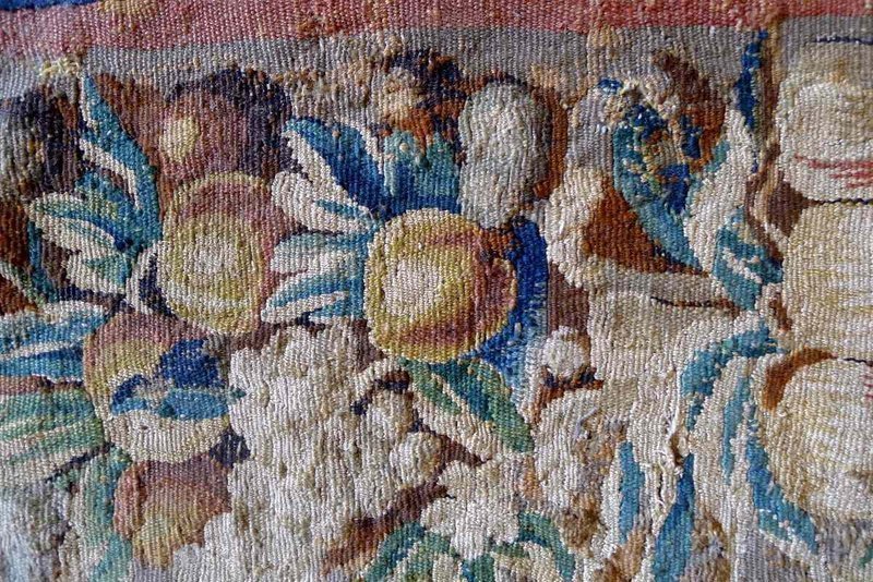 17th Century Textile Tapestry French Table Runner